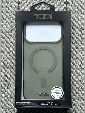 TUMI iPhone 17 Pro Max MagSafe-Compatible Phone Case - Clear Gray - New In Box